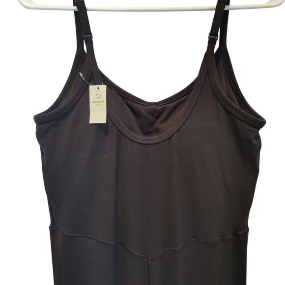 NWT Offline Aerie Sz L Real Me Xtra Black Flare Leg Jumpsuit Lounge Athleisure - Picture 5 of 9